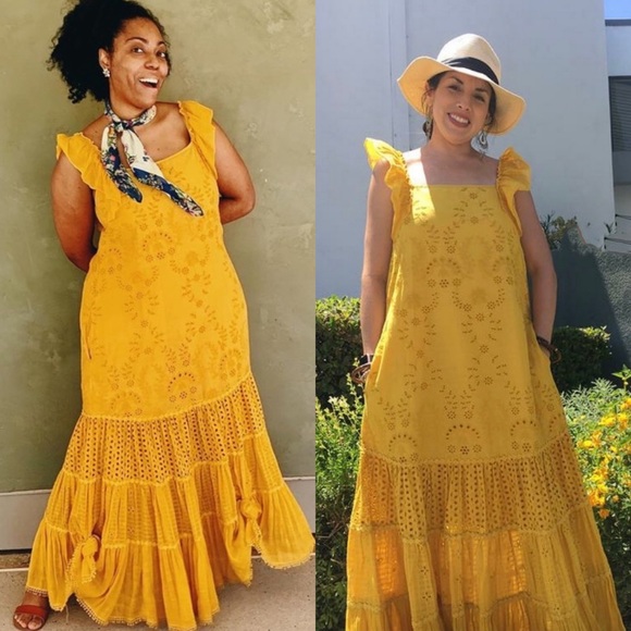 Anthropologie Fallon Eyelet Maxi Dress - Picture 4 of 16